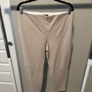 LOFT Tan Checkered Pants